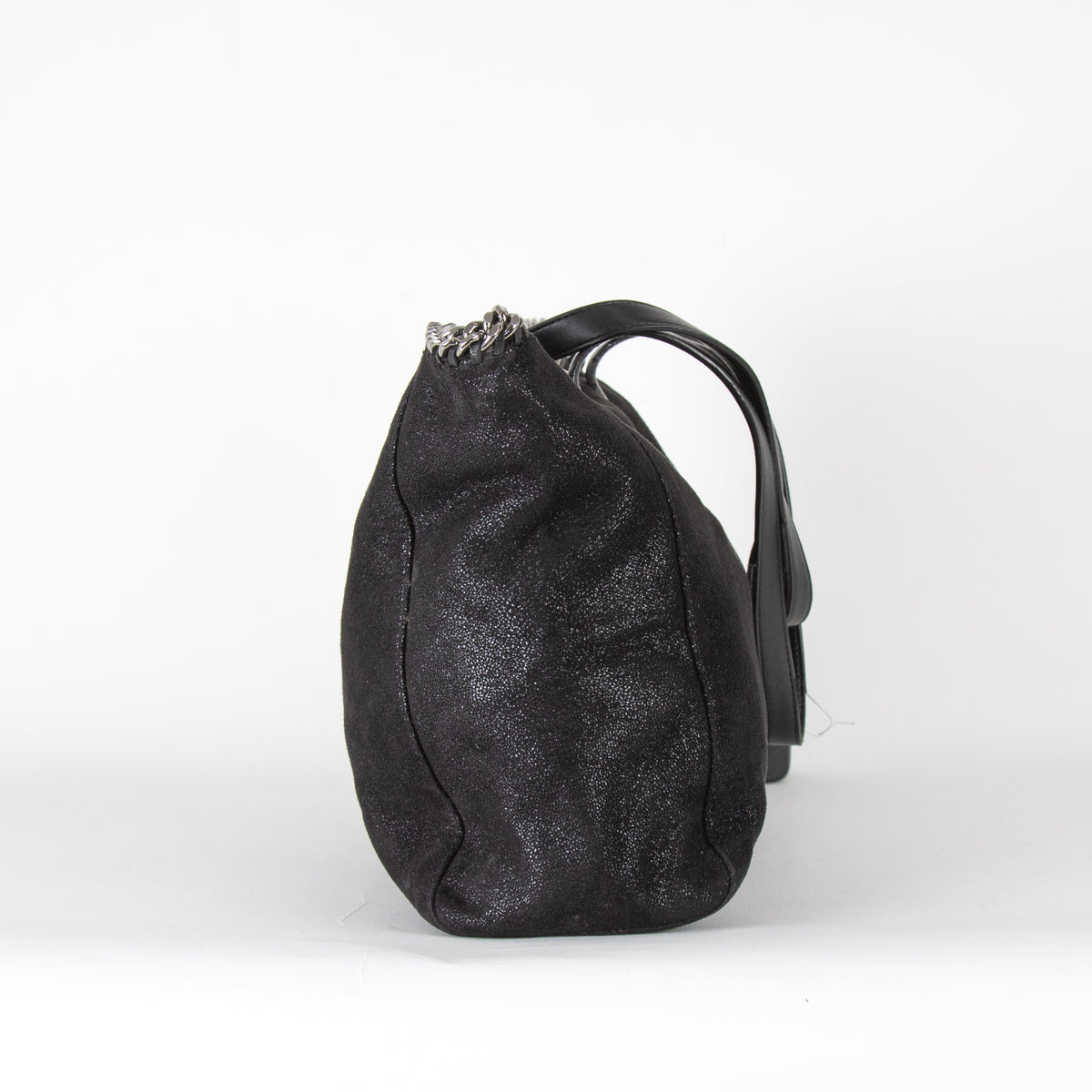 Stella McCartney Black Shimmer Falabella Tote