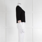 Pinko Black Diamante Trim Zip Up Cardigan