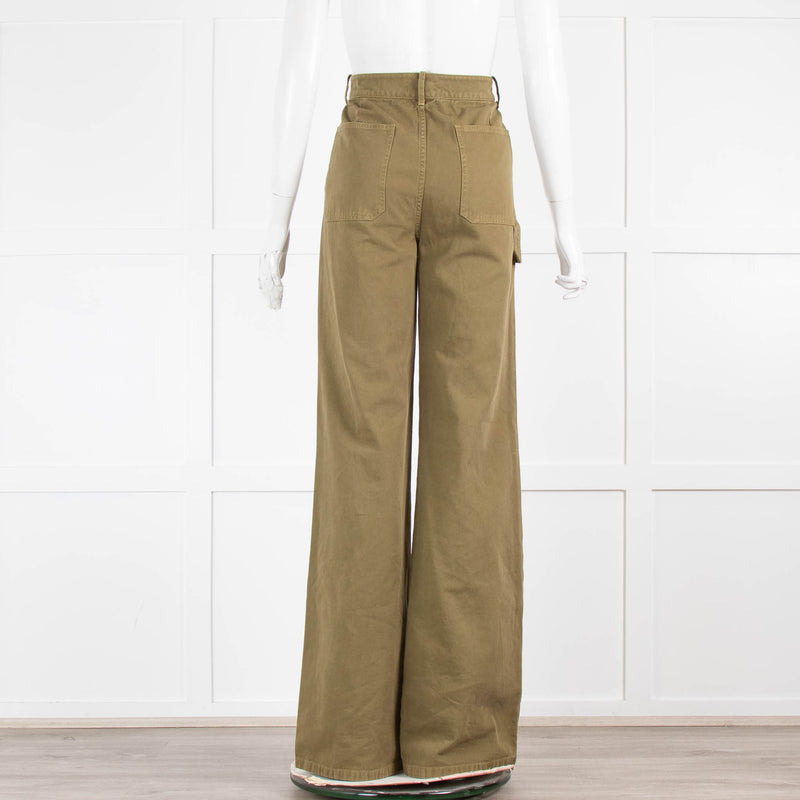 Nili Lotan Quentin Olive Green Trousers
