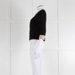 Pinko Black Diamante Trim Zip Up Cardigan