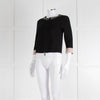 Pinko Black Diamante Trim Zip Up Cardigan