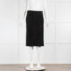 Toteme Black Suede Panel Front Split Skirt