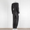 Iris Black White Polka Dot Long Sleeve Jumpsuit