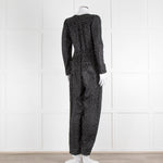 Iris Black White Polka Dot Long Sleeve Jumpsuit