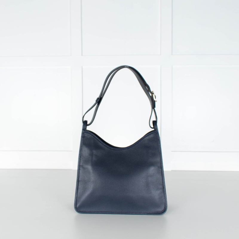 Longchamp Navy Le Foulonne Hobo Bag