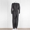 Iris Black White Polka Dot Long Sleeve Jumpsuit