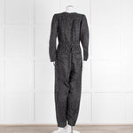 Iris Black White Polka Dot Long Sleeve Jumpsuit