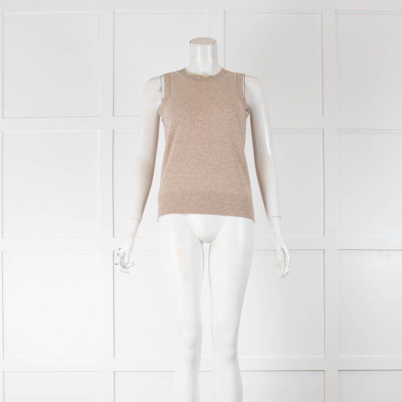 J Crew Taupe Cashmere Tank Top