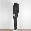 Iris Black White Polka Dot Long Sleeve Jumpsuit