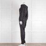 Iris Black White Polka Dot Long Sleeve Jumpsuit