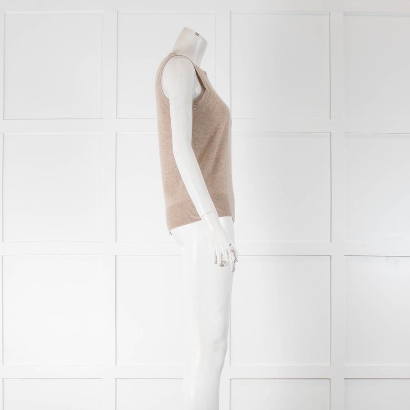 J Crew Taupe Cashmere Tank Top