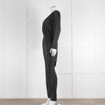 Iris Black White Polka Dot Long Sleeve Jumpsuit