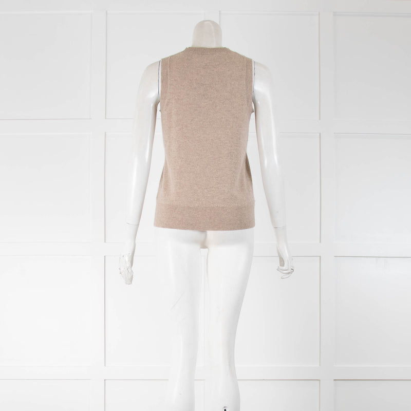 J Crew Taupe Cashmere Tank Top