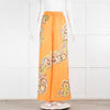 Alemais Orange Starscape Viscose Mix Wide Leg Trousers