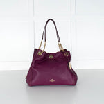Coach Purple Turnlock Edie Shoulder Bag