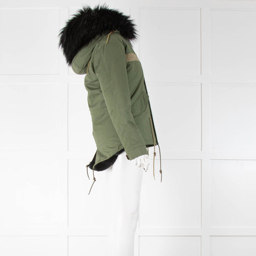 South West Ten Khaki Parka With Detachable Faux Fur Lining & Hood