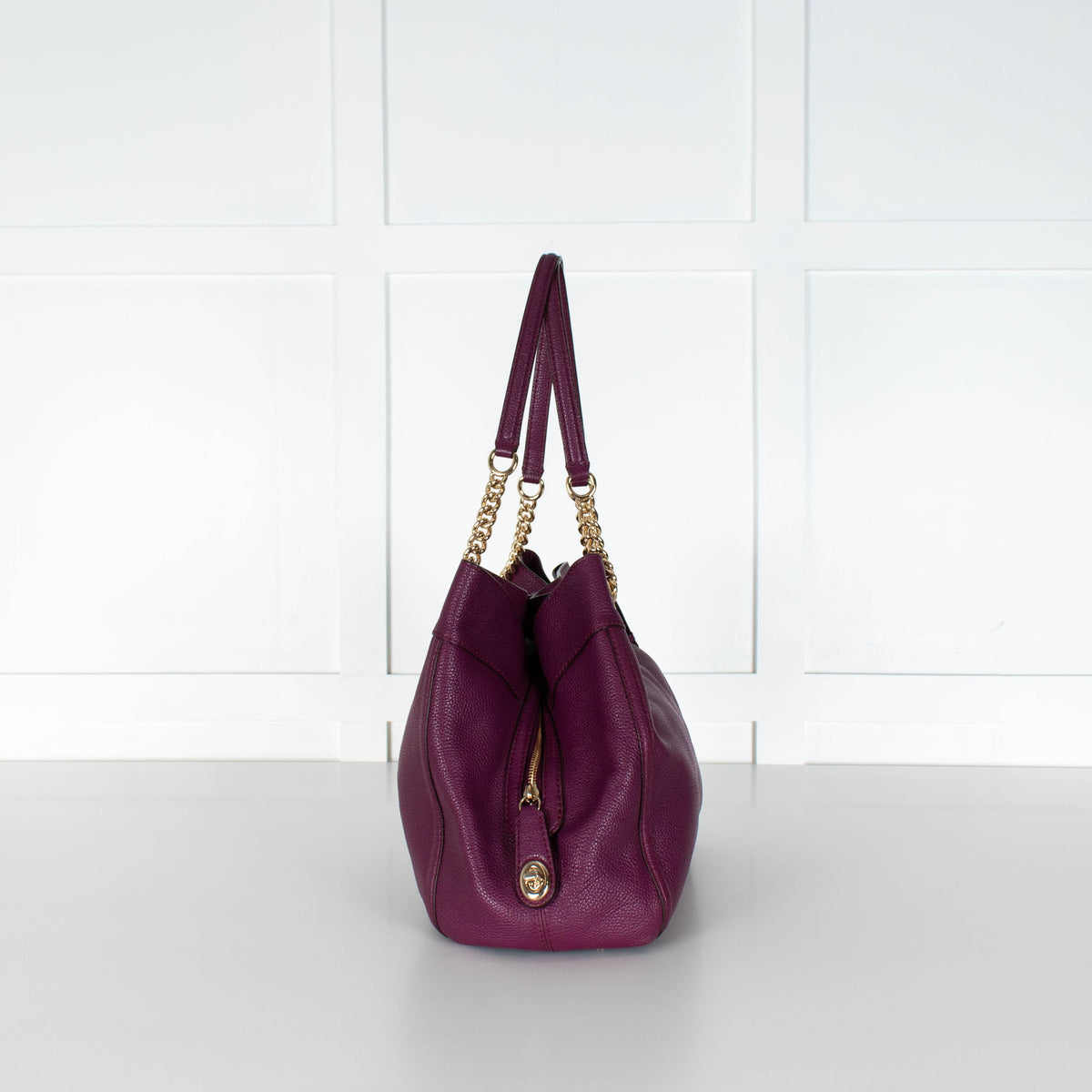 Coach Purple Turnlock Edie Shoulder Bag