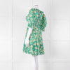 By Timo Turquoise Cream Floral Puff Sleeve Mini Dress