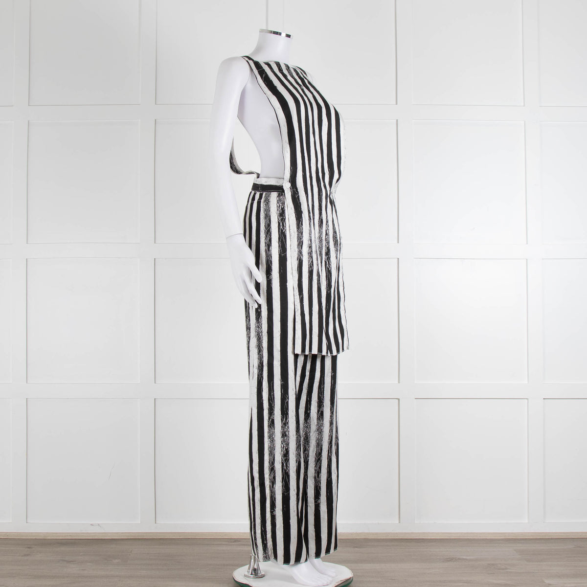 MM6 Maison Margiela Black White Stripe Dungarees