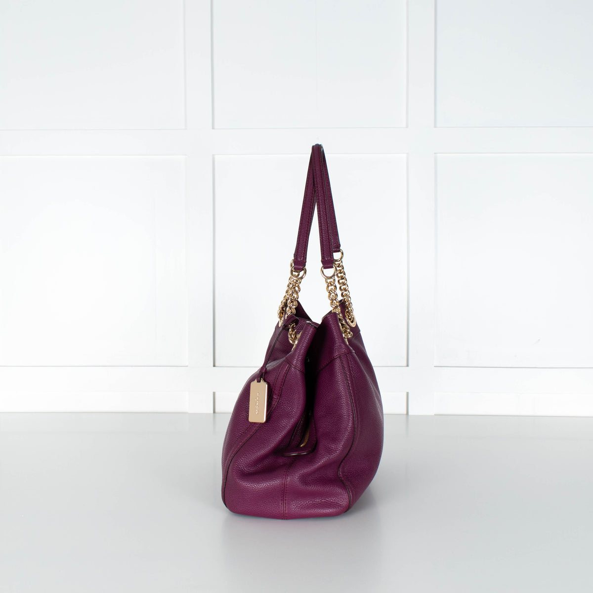 Coach Purple Turnlock Edie Shoulder Bag