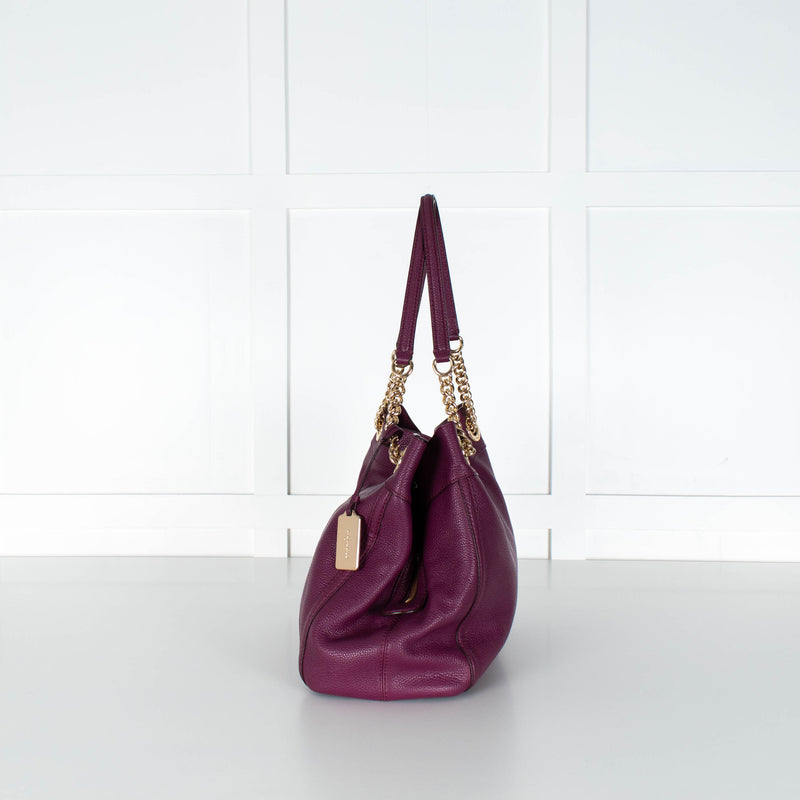Coach Purple Turnlock Edie Shoulder Bag