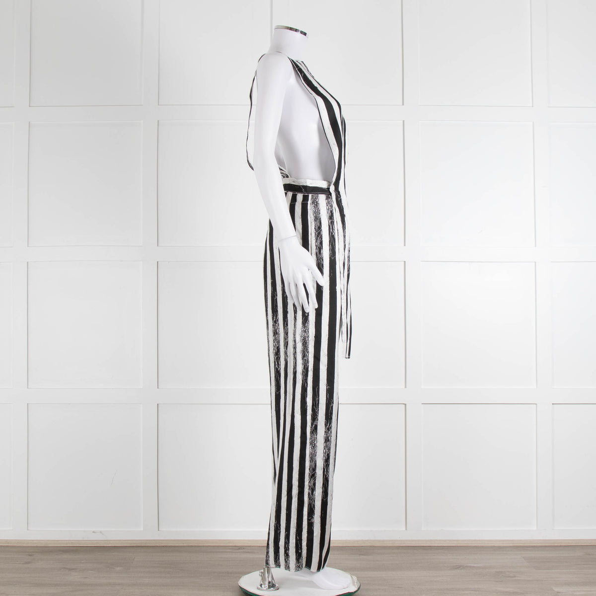 MM6 Maison Margiela Black White Stripe Dungarees