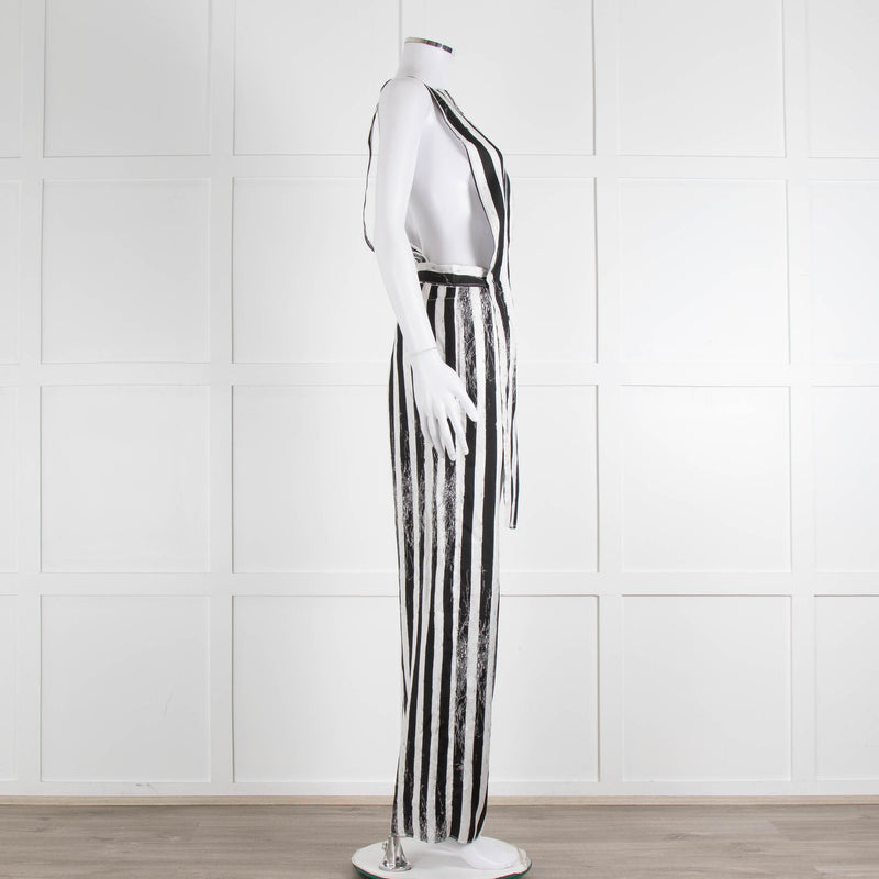 MM6 Maison Margiela Black White Stripe Dungarees