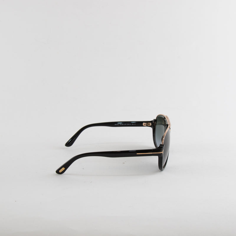 Tom Ford Dimitry Black Sunglasses With Gold Rim