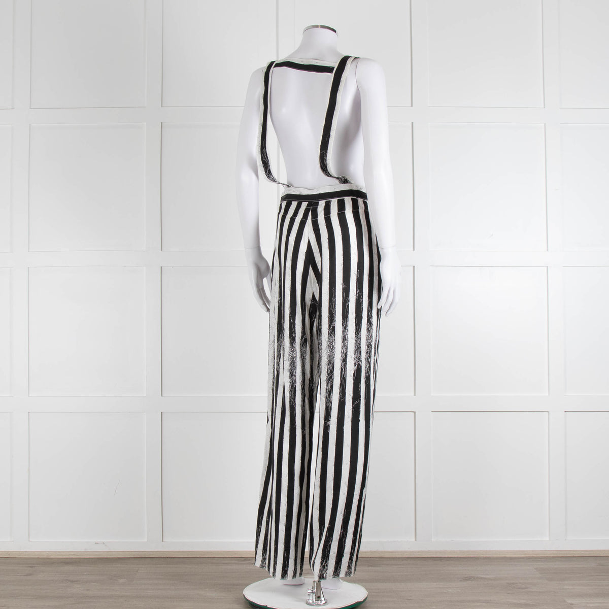 MM6 Maison Margiela Black White Stripe Dungarees
