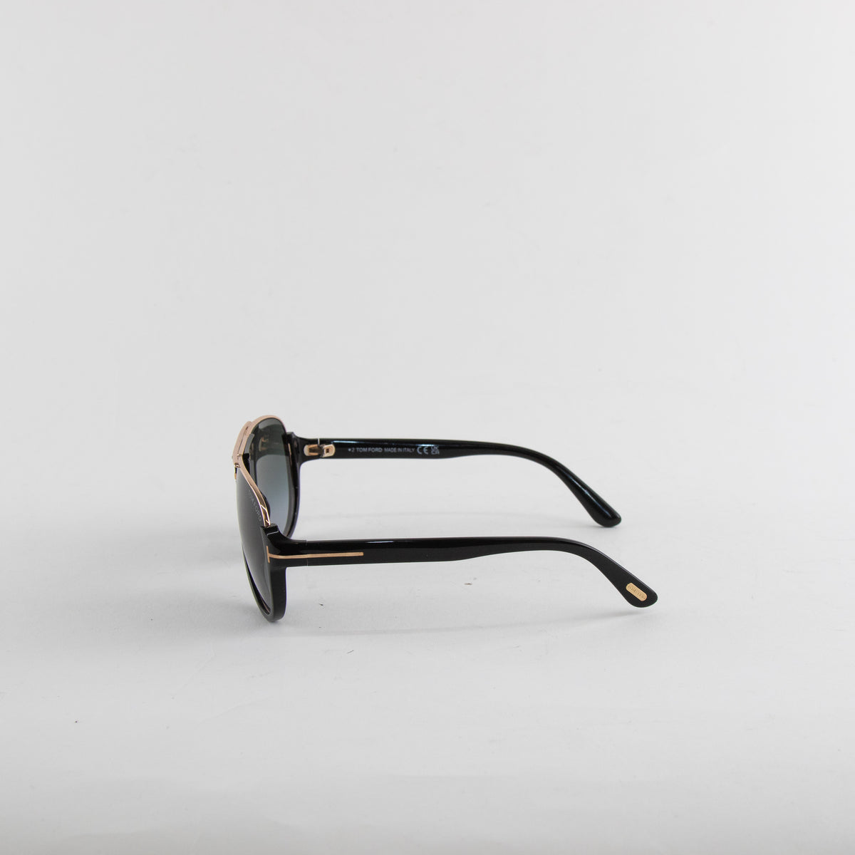 Tom Ford Dimitry Black Sunglasses With Gold Rim