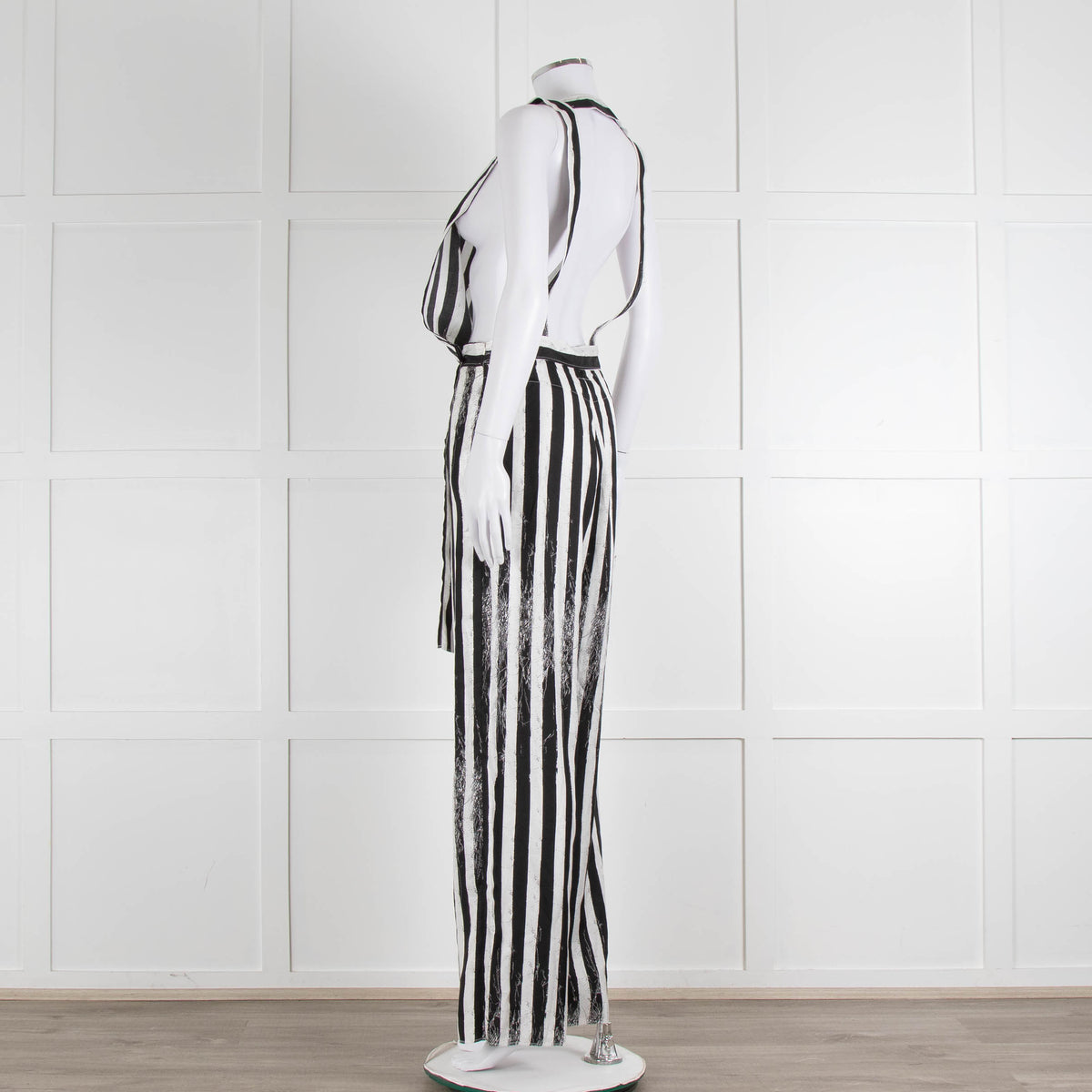 MM6 Maison Margiela Black White Stripe Dungarees