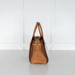 Michael Kors Cream Canvas Top Handle Tote With Detachable Long Strap