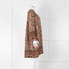 Iris Beige Green Floral Smock Tunic Dress