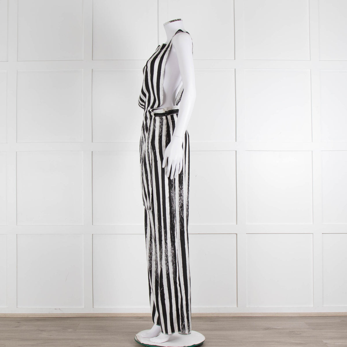 MM6 Maison Margiela Black White Stripe Dungarees