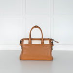 Michael Kors Cream Canvas Top Handle Tote With Detachable Long Strap