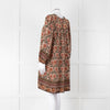 Iris Beige Green Floral Smock Tunic Dress
