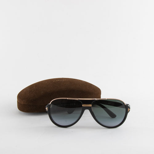 Tom Ford Dimitry Black Sunglasses With Gold Rim
