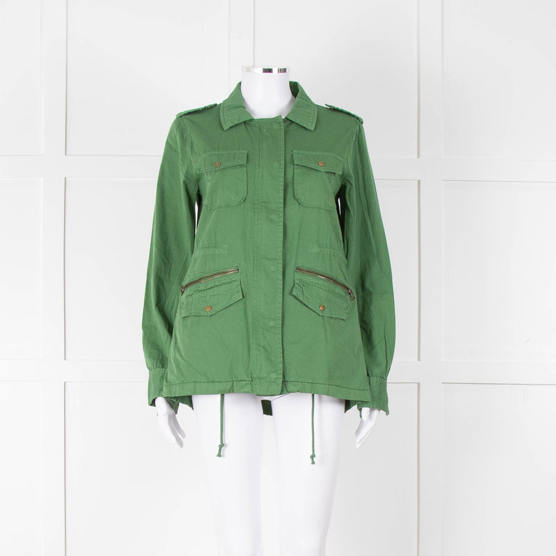 Lily Aldridge For Velvet Green Zip Up Jacket