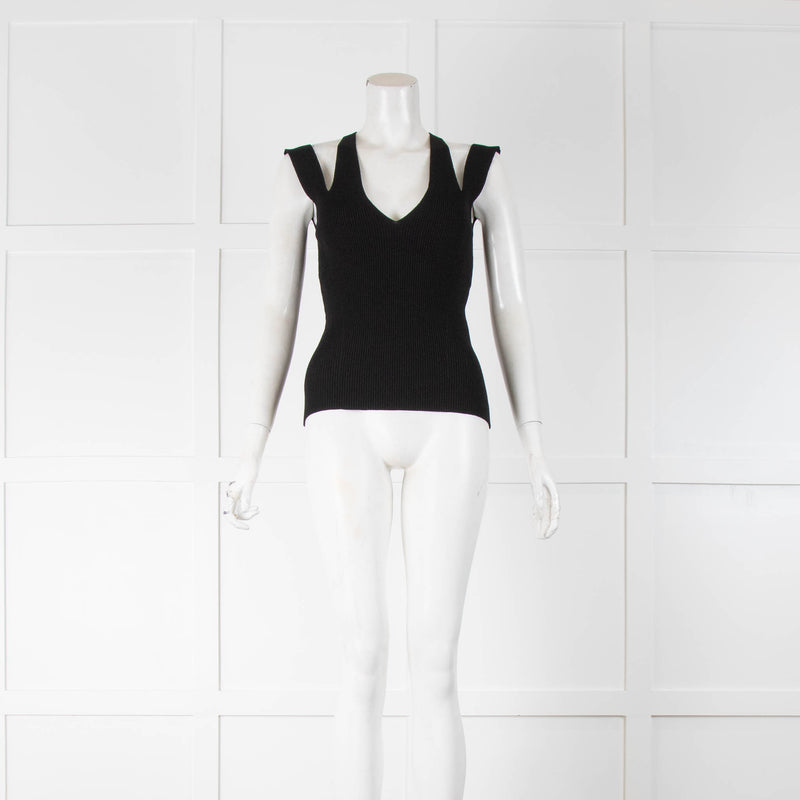 Alexander McQueen Black Cutout Tanktop