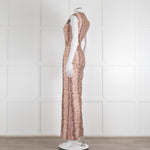 Emilia Wickstead Salmon Snake Skin Linen Belted Jumpsuit