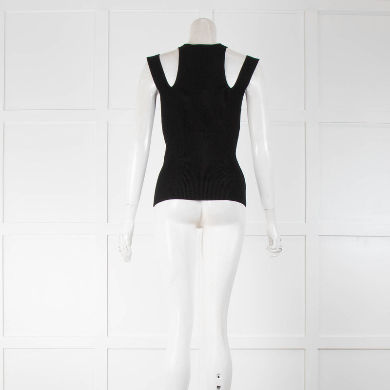 Alexander McQueen Black Cutout Tanktop