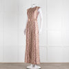 Emilia Wickstead Salmon Snake Skin Linen Belted Jumpsuit