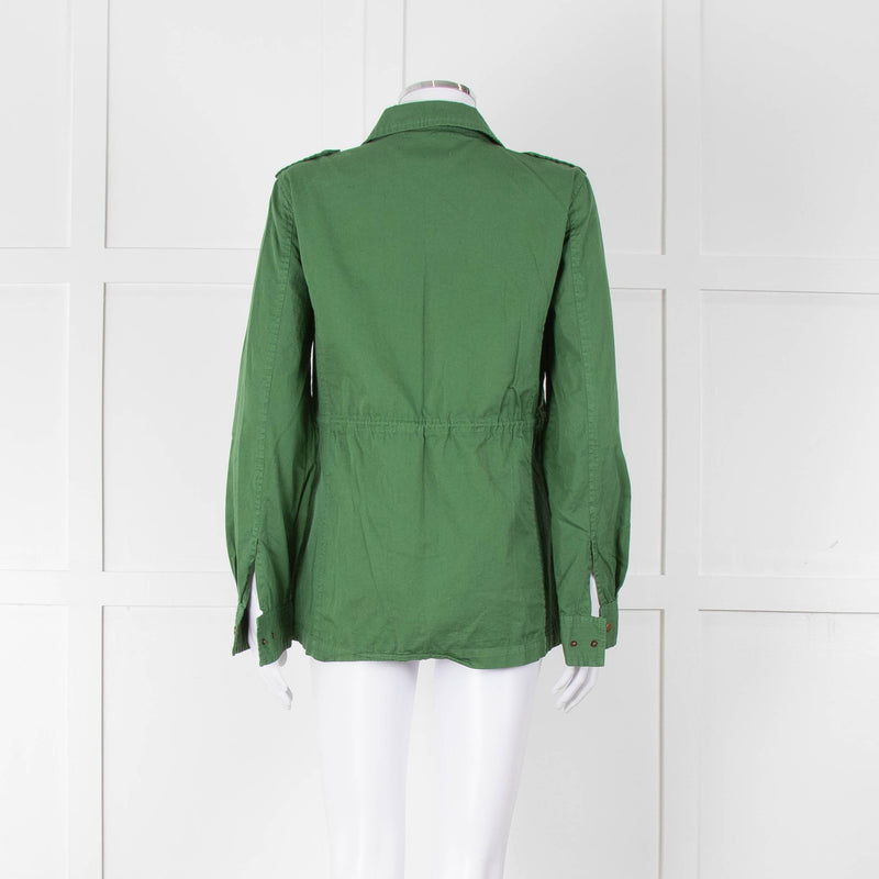 Lily Aldridge For Velvet Green Zip Up Jacket