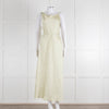 Song For The Mute Lime Green Textured Sleeveless Wrap Dress