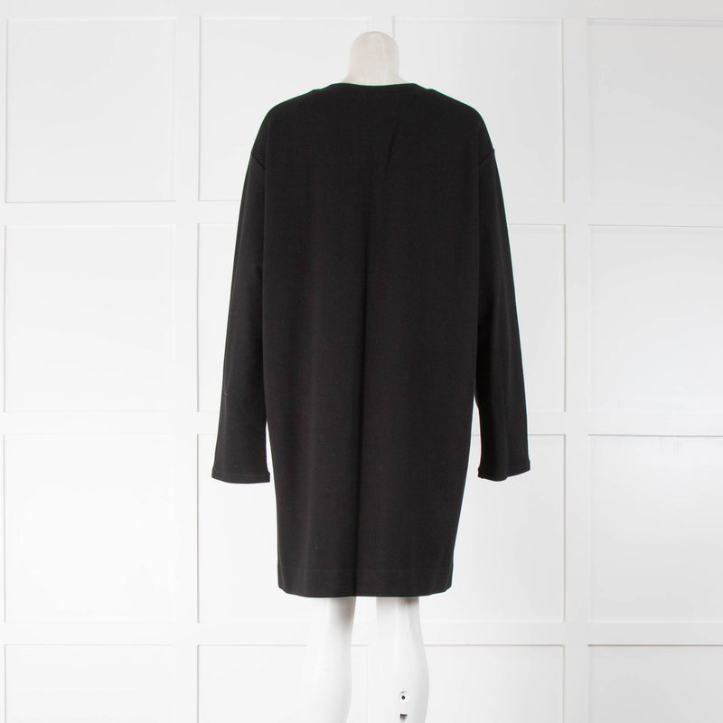 Le Set Black Long Line TShirt Dress