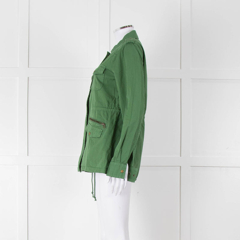 Lily Aldridge For Velvet Green Zip Up Jacket