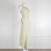 Song For The Mute Lime Green Textured Sleeveless Wrap Dress
