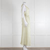 Song For The Mute Lime Green Textured Sleeveless Wrap Dress
