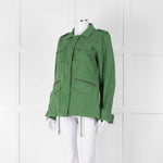Lily Aldridge For Velvet Green Zip Up Jacket