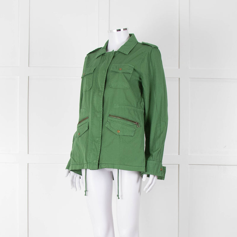 Lily Aldridge For Velvet Green Zip Up Jacket